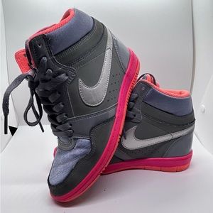 Nike Force Sky High Top Hidden Wedge Sneakers Women's Size 6 2014 Classic Pink